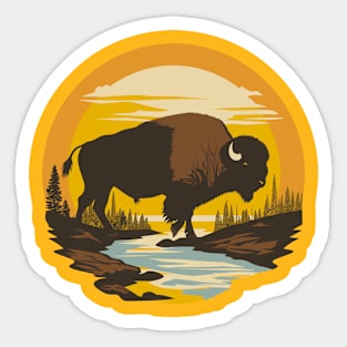 Yellowstone Bison Herd Sticker